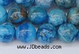 CAG9934 15.5 inches 10mm round blue crazy lace agate beads