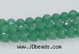 CAJ02 15.5 inches 6mm faceted round green aventurine jade beads