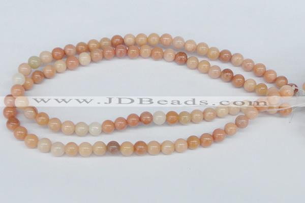 CAJ103 15.5 inches 8mm round red aventurine jade beads wholesale