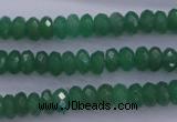 CAJ16 15.5 inches 5*8mm faceted rondelle green aventurine beads