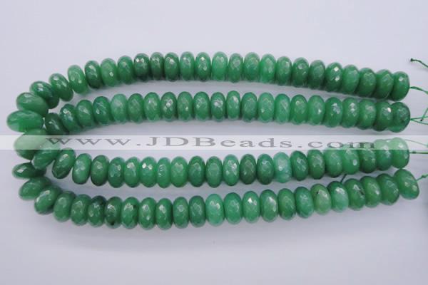 CAJ18 15.5 inches 8*16mm faceted rondelle green aventurine beads