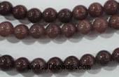 CAJ452 15.5 inches 7mm round purple aventurine beads wholesale