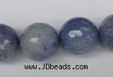 CAJ567 15.5 inches 18mm faceted round blue aventurine beads wholesale