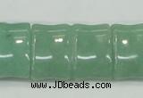 CAJ61 15.5 inches 22*30mm flat bamboo green aventurine jade beads