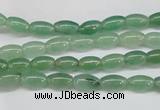 CAJ641 15.5 inches 5*8mm rice green aventurine beads