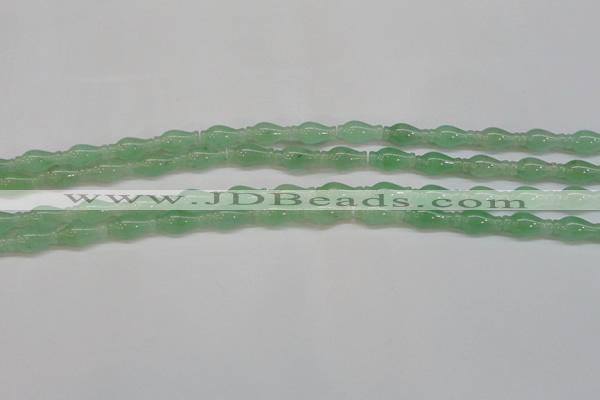 CAJ662 15.5 inches 7*14mm vase-shaped green aventurine beads