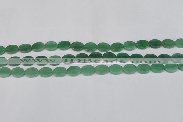 CAJ678 15.5 inches 10*14mm oval green aventurine beads