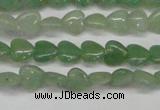 CAJ683 15.5 inches 8*8mm heart green aventurine beads