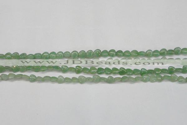 CAJ683 15.5 inches 8*8mm heart green aventurine beads