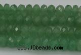 CAJ701 15.5 inches 4*6mm faceted rondelle green aventurine beads