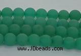 CAJ710 15.5 inches 4mm round matte green aventurine beads