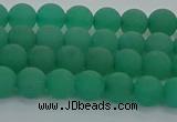 CAJ711 15.5 inches 6mm round matte green aventurine beads