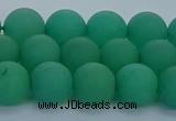 CAJ713 15.5 inches 10mm round matte green aventurine beads