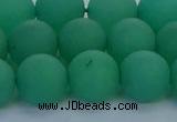 CAJ714 15.5 inches 12mm round matte green aventurine beads