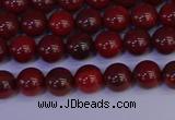 CAJ750 15.5 inches 4mm round apple jasper beads wholesale