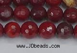 CAJ760 15.5 inches 8mm faceted round apple jasper beads