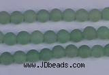 CAJ800 15.5 inches 4mm round matte green aventurine beads wholesale