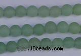 CAJ801 15.5 inches 6mm round matte green aventurine beads wholesale