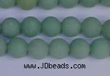 CAJ802 15.5 inches 8mm round matte green aventurine beads wholesale