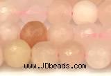 CAJ820 15 inches 6mm faceted round pink aventurine beads