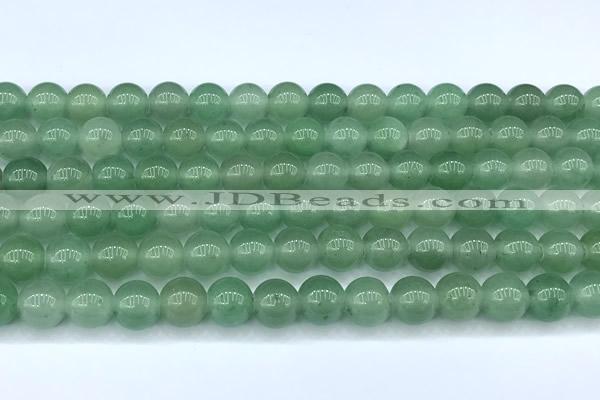 CAJ840 15 inches 8mm round green aventurine beads, 2mm hole