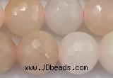 CAJ859 15 inches 10mm faceted round pink aventurine beads