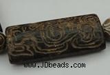 CAL11 14.5 inches 28*60mm carved rectangle agalmatolite beads