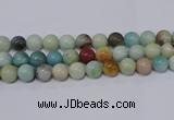 CAM07 round 16mm mixed color natural amazonite beads Wholesale