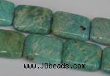 CAM1033 15.5 inches 15*20mm rectangle natural Russian amazonite beads