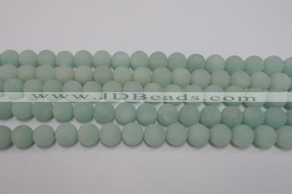 CAM1112 15.5 inches 8mm round matte amazonite beads wholesale