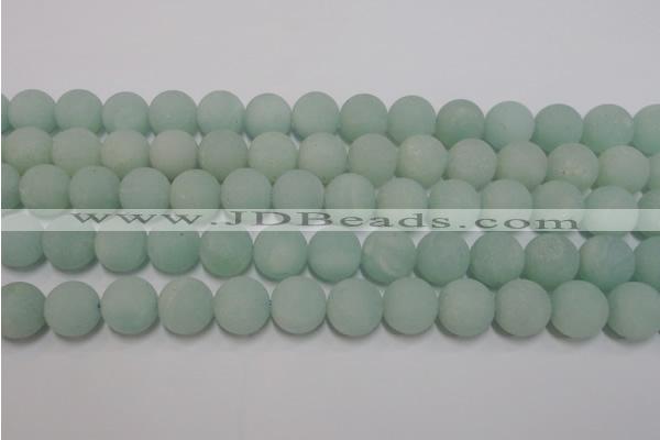 CAM1114 15.5 inches 12mm round matte amazonite beads wholesale