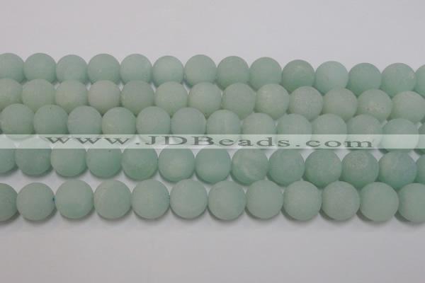 CAM1115 15.5 inches 14mm round matte amazonite beads wholesale