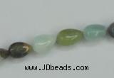 CAM115 15.5 inches 8*10mm flat teardrop amazonite gemstone beads