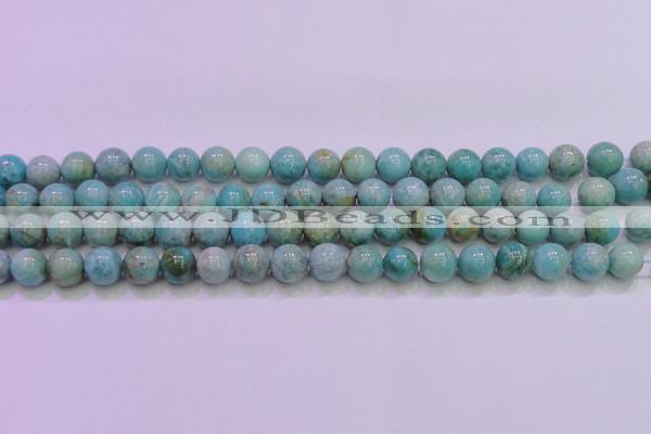 CAM1253 15.5 inches 10mm round natural Russian amazonite beads