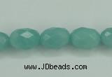 CAM140 15.5 inches 10*14mm faceted drum amazonite gemstone beads