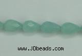 CAM141 15.5 inches 8*12mm faceted teardrop amazonite gemstone beads