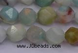 CAM1413 15.5 inches 10mm faceted nuggets amazonite gemstone beads