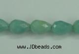 CAM142 15.5 inches 10*14mm faceted teardrop amazonite gemstone beads