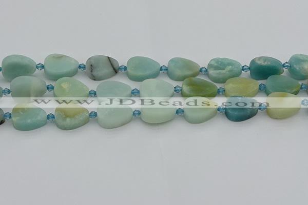 CAM1422 15.5 inches 13*18mm flat teardrop Chinese amazonite beads