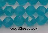 CAM1432 15.5 inches 8mm faceted nuggets dyed amazonite gemstone beads