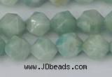 CAM1473 15.5 inches 8mm faceted nuggets Brazilian amazonite beads