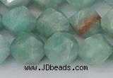 CAM1475 15.5 inches 12mm faceted nuggets Brazilian amazonite beads