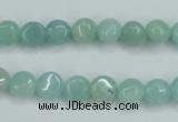 CAM151 15.5 inches 8mm flat round amazonite gemstone beads