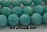 CAM1523 15.5 inches 10mm faceted round natural peru amazonite beads