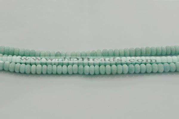 CAM1531 15.5 inches 4*6mm rondelle natural peru amazonite beads