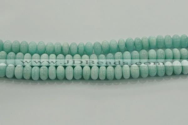 CAM1534 15.5 inches 7*12mm rondelle natural peru amazonite beads