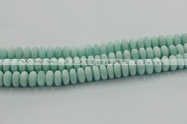 CAM1535 15.5 inches 8*14mm rondelle natural peru amazonite beads