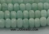 CAM1542 15.5 inches 5*8mm faceted rondelle peru amazonite beads