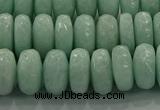 CAM1544 15.5 inches 7*12mm faceted rondelle peru amazonite beads