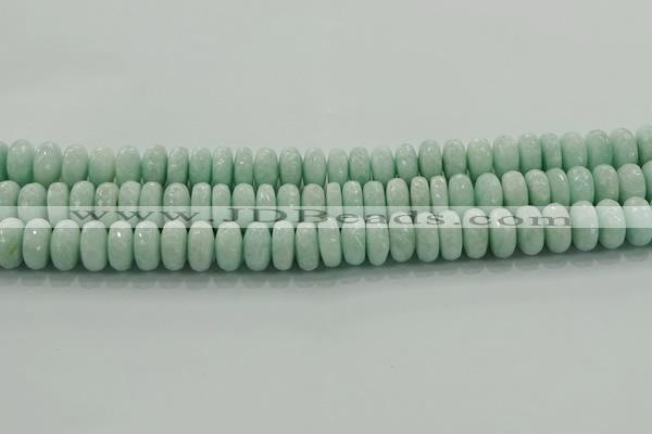 CAM1544 15.5 inches 7*12mm faceted rondelle peru amazonite beads